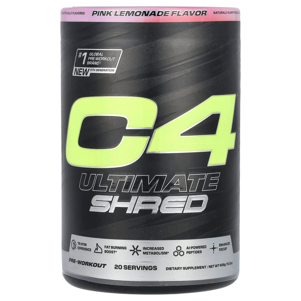 C4 / Cellucor, C4 Ultimate Shred, перед тренировкой, розовый лимонад, 406 г (14,3 унции)