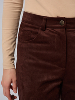 Брюки прямые замшевые