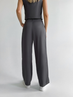 Костюм Miss Diva 11404 однотонный из жилетки и брюк-палаццо