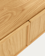 Тумба под ТВ Taiana с дубовым шпоном и стальным каркасом 2 ящика 112 x 51 см