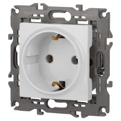 Розетка ЭРА Elegance 14-2101-01 2P+E Schuko 16A-250В IP20 белый | Эра Elegance