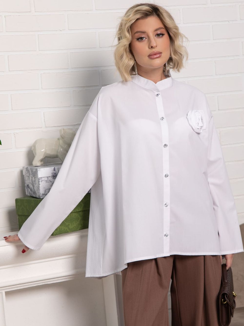 Блуза Луиза (белая) Б15187-39М LT Collection