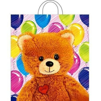 Пакет с петлевой ручкой ПНД 38х42 (40 мкм) "Топтыжка" (25/500 шт.) Интерпак