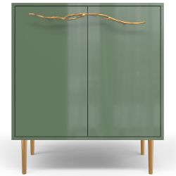 Комод Арт Колор Стайл Голд с 2 полками Зеленый нефрит