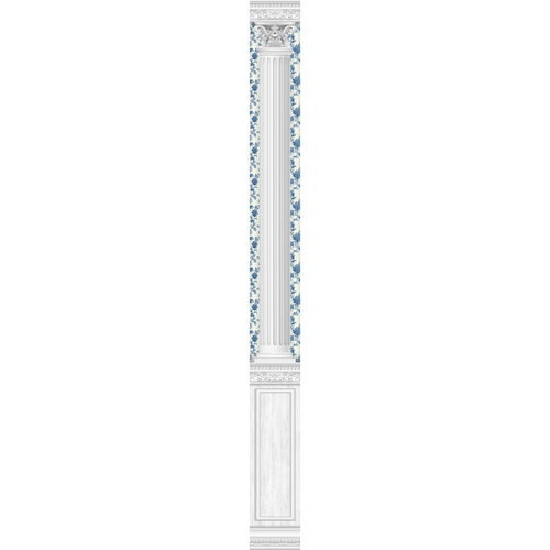 Ламинированная панель ПВХ Росария голубая вставка 2700х250мм