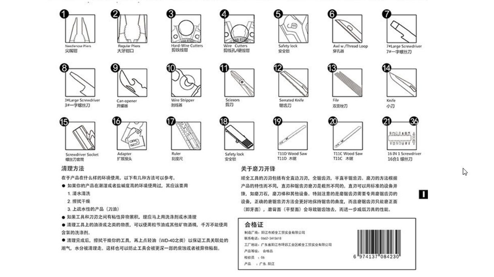 Мультитул SQT MQ23