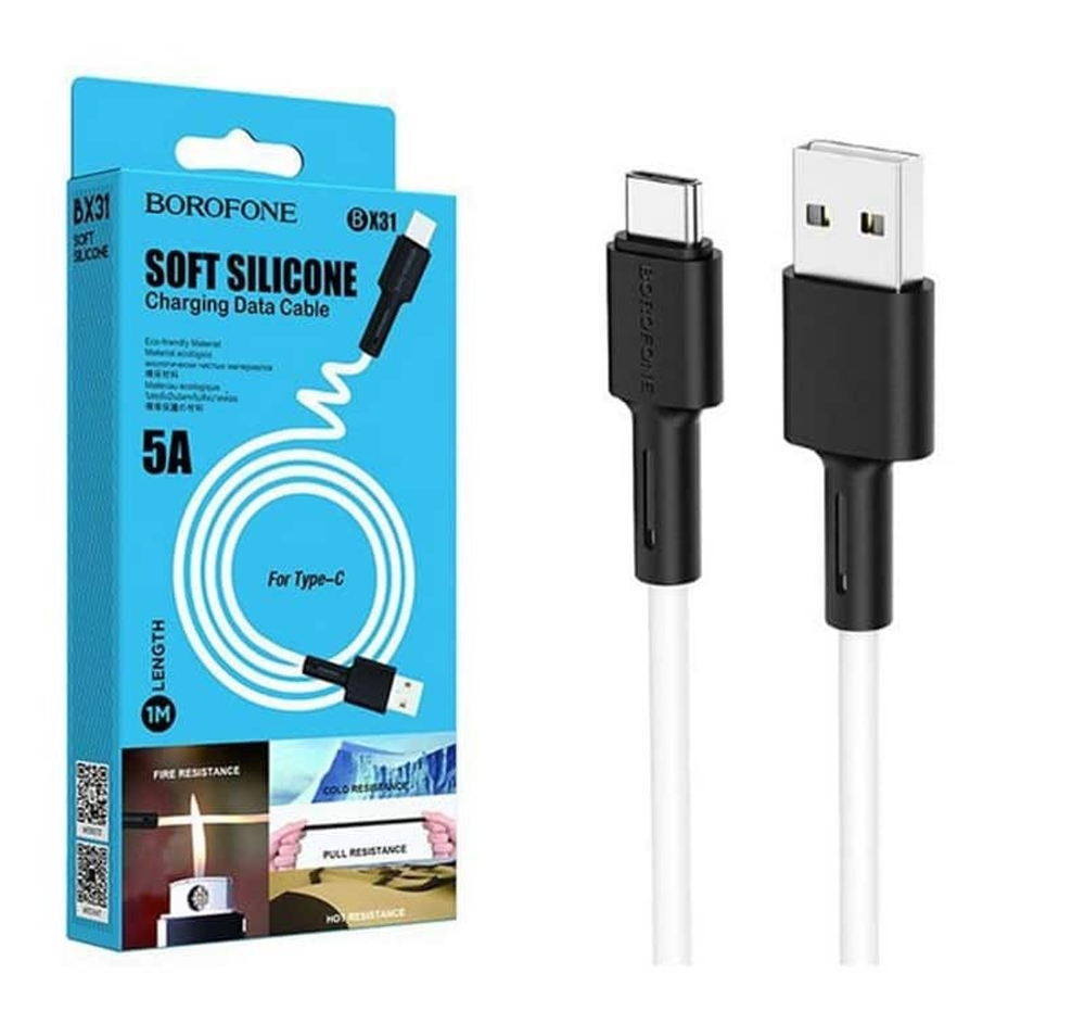 Кабель USB - TypeC BOROFONE BX31 Silicone (белый) 1м