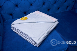 Одеяло стеганое из 100% верблюжьего пуха 200х220 см. (ERDENET) - круги