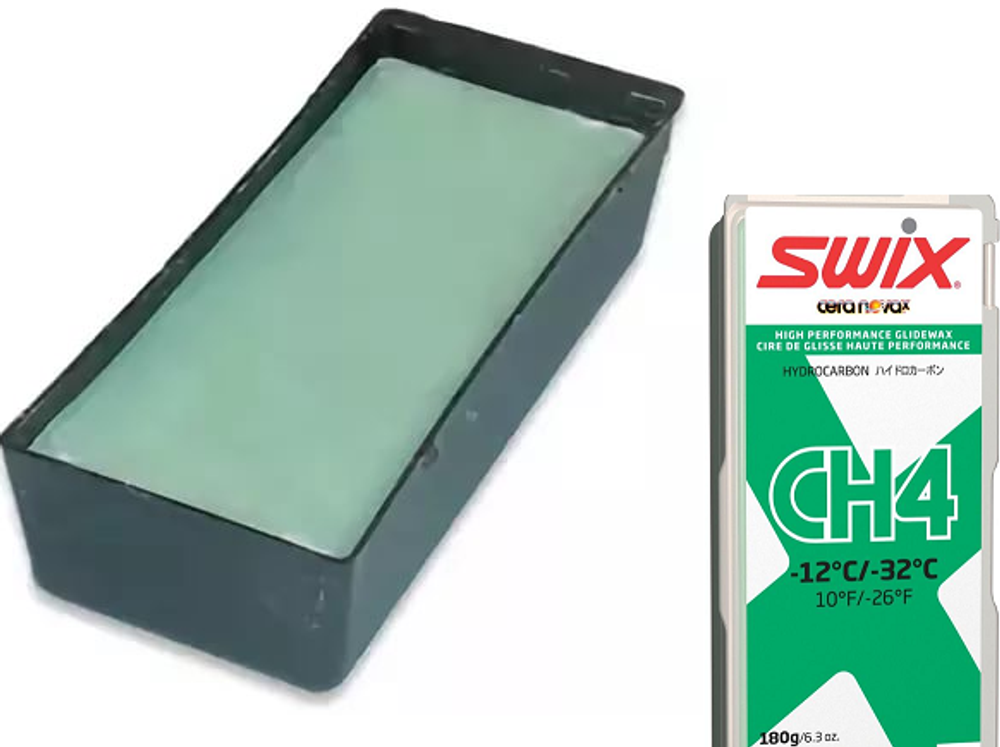 Парафин SWIX CH4X, (-12-32 C), Green, 180 g