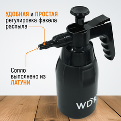 WDK-918 Распылитель насосного действия для обезжиривателей, 1 л, черный