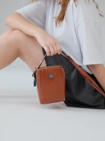 Сумка через плечо маленькая кросс боди для телефона кожаная