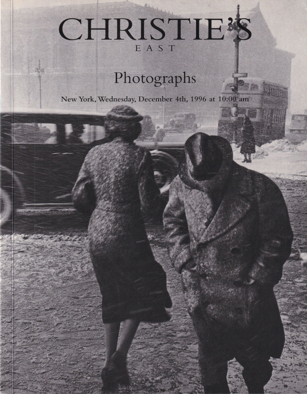 Каталог аукциона Christie’s, Нью-Йорк, Фотографии от 4 декабря 1996 года