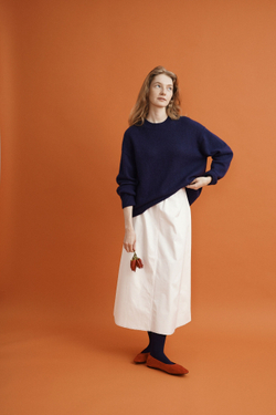 Пуловер Zoe из кашемира с мериносом темно-синего цвета ПРЕДЗАКАЗ