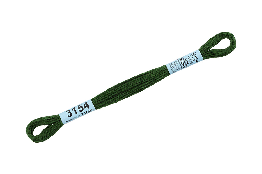 Мулине "Gamma", 100% хлопок , 8 м, №3154
