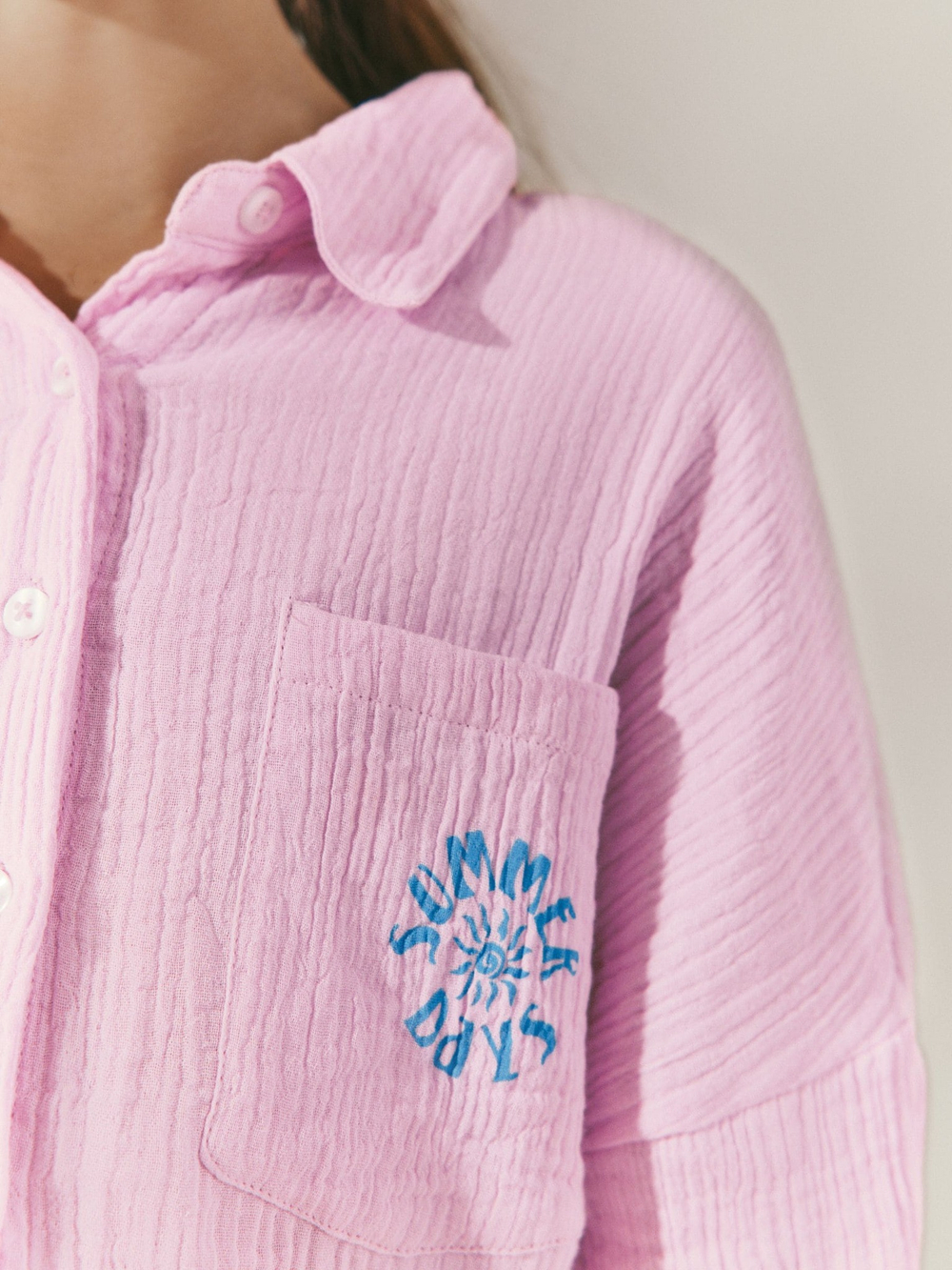 Рубашка для девочки Next AD6-054, Розовый