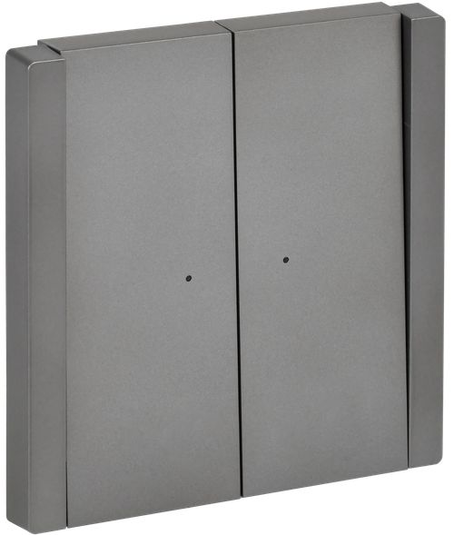 FORTE&PIANO Выключатель 2-клавишный проходной с индикацией 10А FP508 сталь IEK