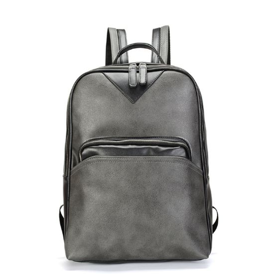 Рюкзак из экокожи Чеджу. Серый