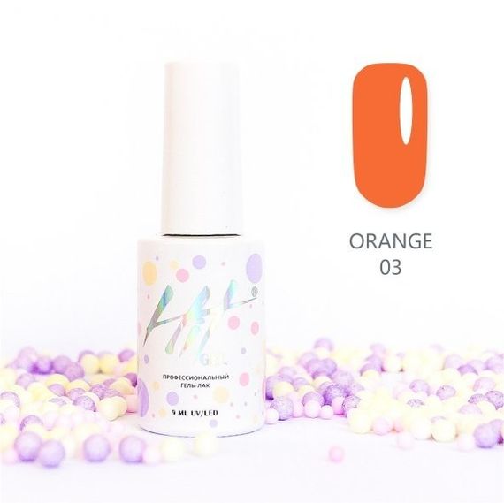 Гель-лак ТМ &quot;HIT gel&quot; №03 Orange, 9 мл