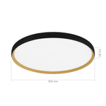 SLE1810-402-01 Светильник потолочный Черный, Золотистый/белая LED 1*42W 4000K HELST