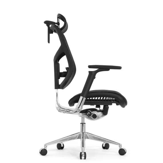 Кресло EXPERT 2 STAR ERGO HSTM 01 NEW, 3D пояснич валик, подлокот 6D(360), подголовн 5D, цвет черн,)