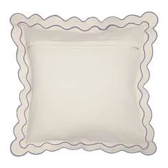 Чехол на подушку с контрастным кантом сиреневого цвета из коллекции trendy ruffles, 40х40 см