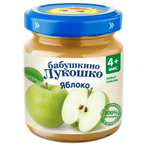 Пюре Бабушкино лукошко яблоко 100г с 4месяцев