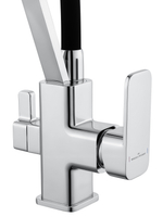 Смеситель для кухни с гибким изливом и подключением фильтра WONZON & WOGHAND, Хром (WW-88458013-CR)