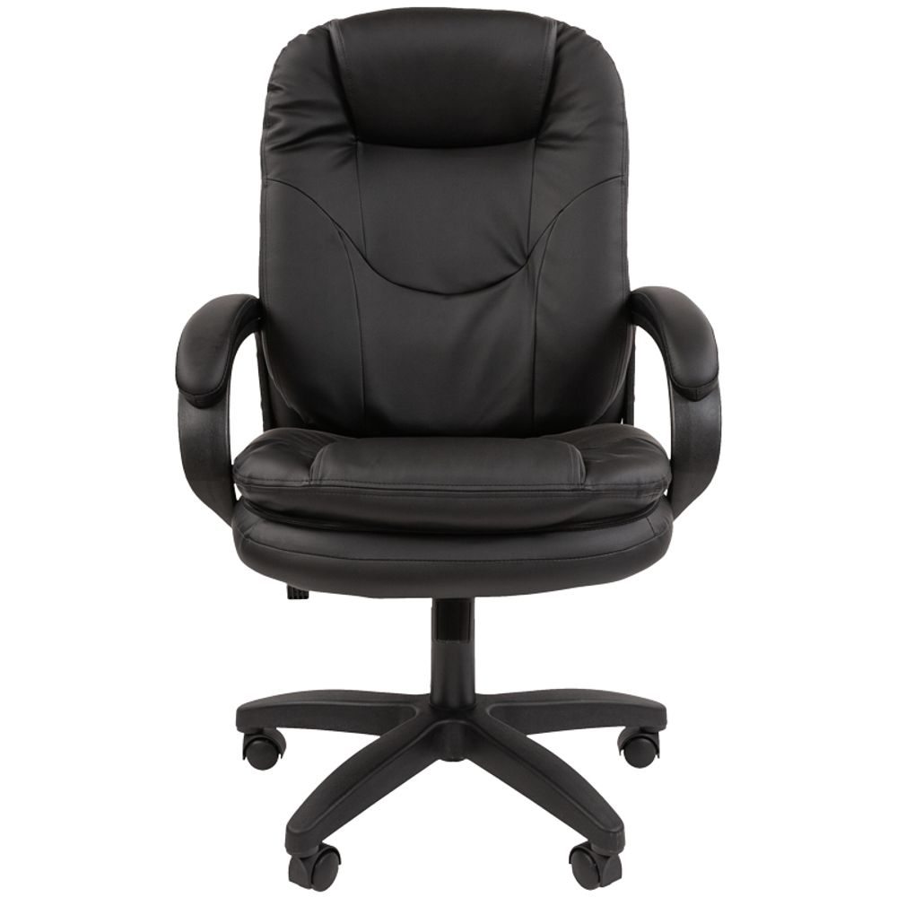 Кресло руководителя Chairman 668 LT, PL, экокожа черная, механизм качания