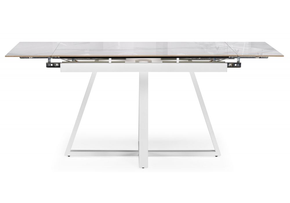 Керамический стол Силлем 120(180)х80х77 statuario cara / белый