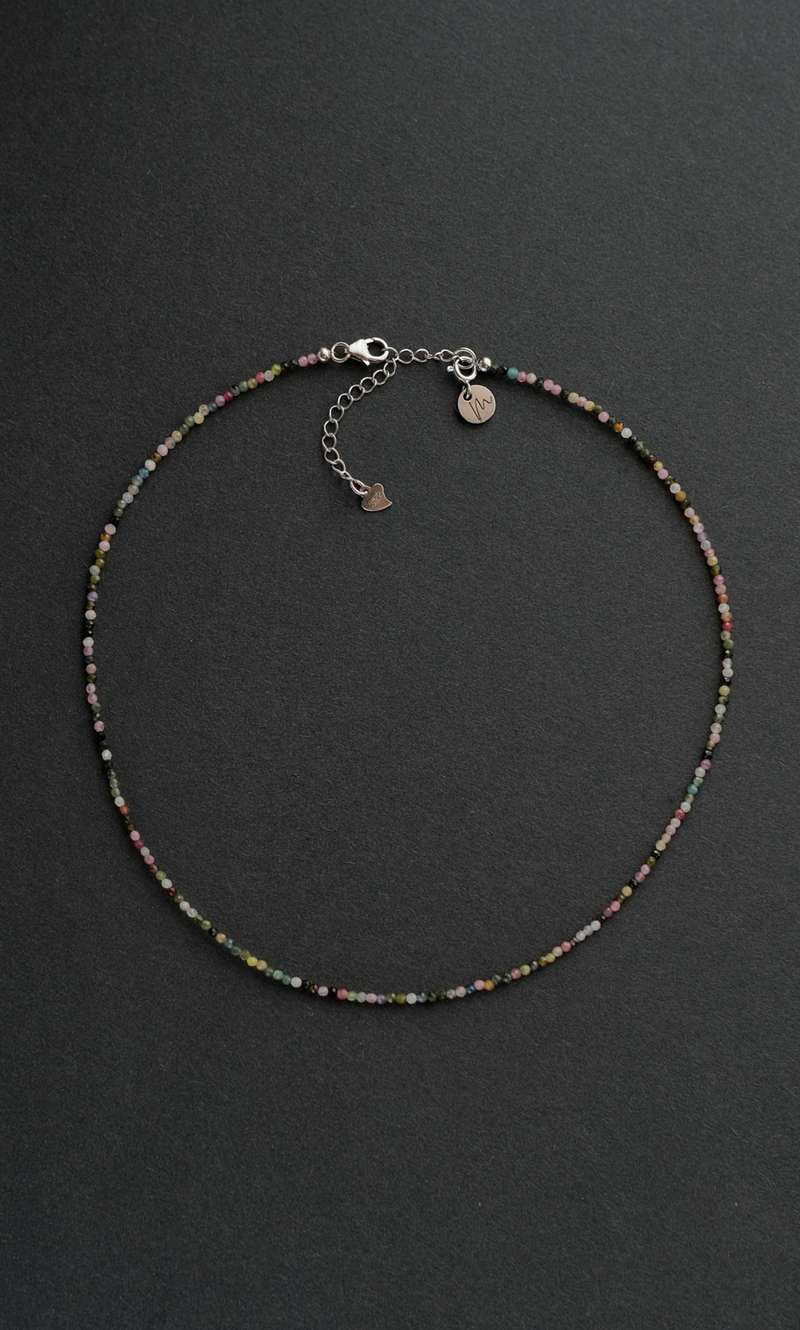 Чокер "Memo about Energy" из цветного турмалина с удлинителем 33-38 см