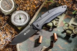 Нож складной Kizlyar Supreme ZEDD AUS-8 BT G10-BH (Black Titanium, G10 Black Handle)