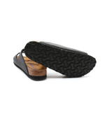 Шлепанцы кожаные arizona bs Birkenstock - графитовый(752483)