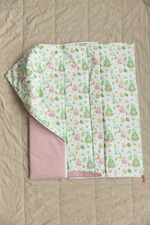 Комплект на выписку Динозаврики (темная пудра)/(конверт+слип+чепчик)