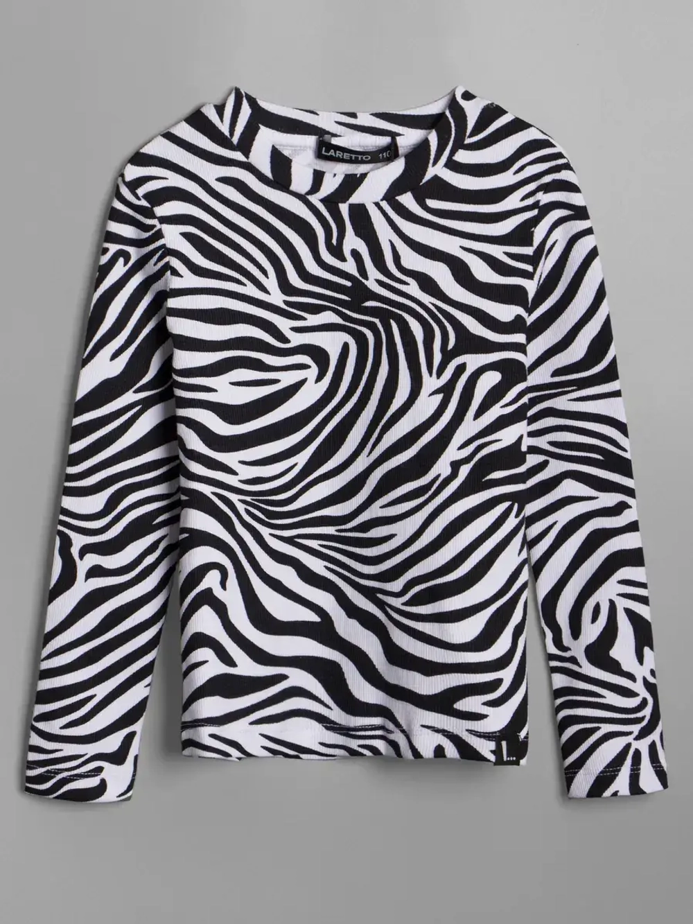 Лонгслив зебра для девочки на осень