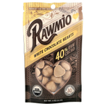 Rawmio, Сердца из белого шоколада, 40% сырого какао, 56,7 г (2 унции)
