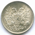 50 пенни 1917 год (S). Россия для Финляндии (орел без корон). AUNC