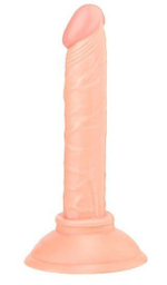 Анальный фаллоимитатор на присоске - 14 см. (Цвет: телесный)