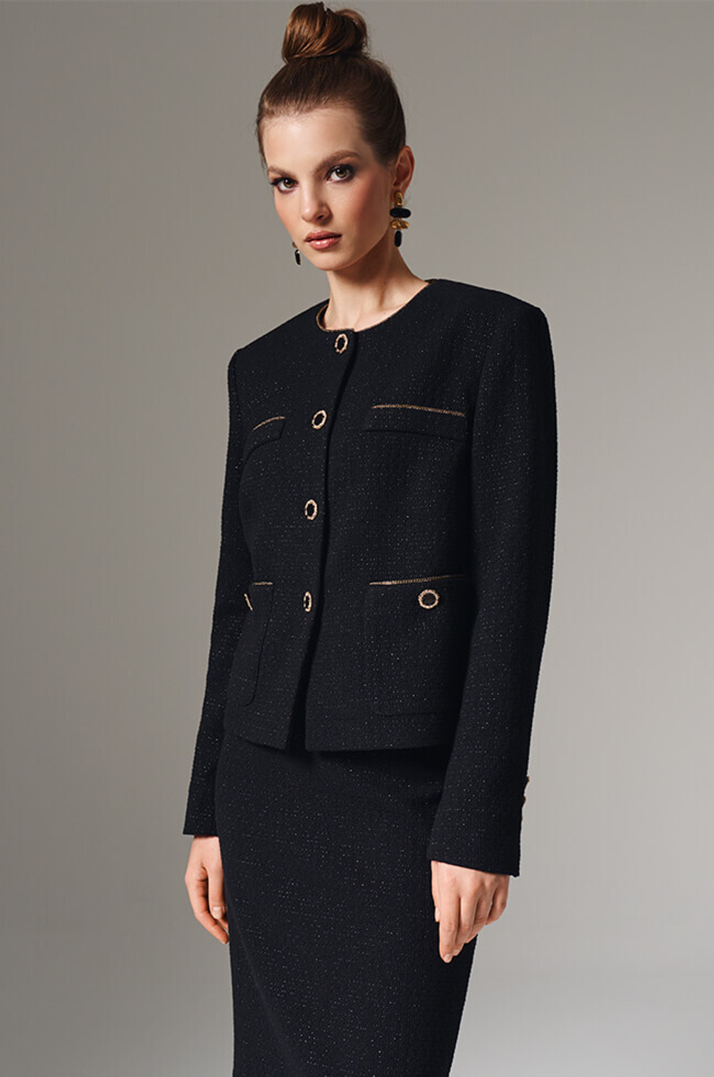 1898 Жакет женский (черный)