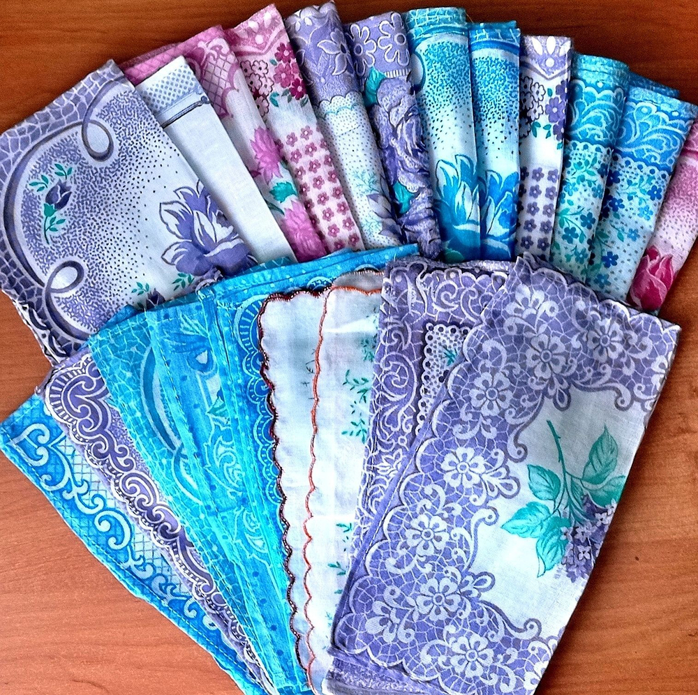 Носовой платок, размер 24 x 24 см, 1 шт., разные цвета