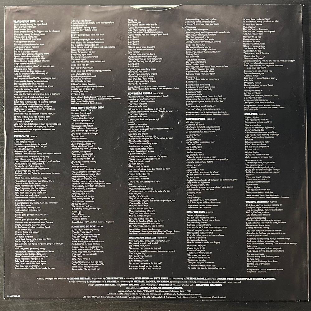 George Michael ‎– Listen Without Prejudice Vol. 1 (Голландия 1990г)