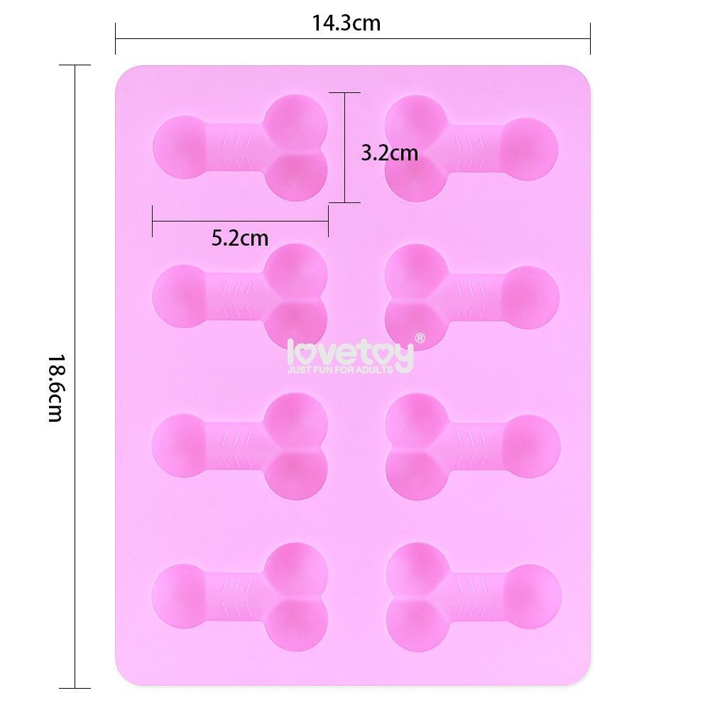 Розовая формочка для льда и шоколада Pecker Chocolate/Ice Tray (Цвет: розовый)