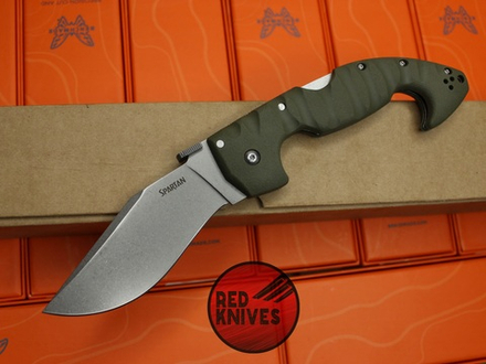 Нож Cold Steel Spartan - рукоять зеленая, клинок плейн (версия 2025г.)