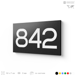 Номер на дверь 842, табличка на дверь для офиса, квартиры, кабинета, аудитории, склада, черная 120х70 мм, Айдентика Технолоджи