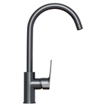 Смеситель для кухни 35k MIXLINE ML15-031GR высокий излив б/отв боковая п/гайку (без подводки) ГРАФИТ