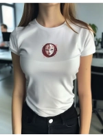 Футболка больших размеров с принтом маска