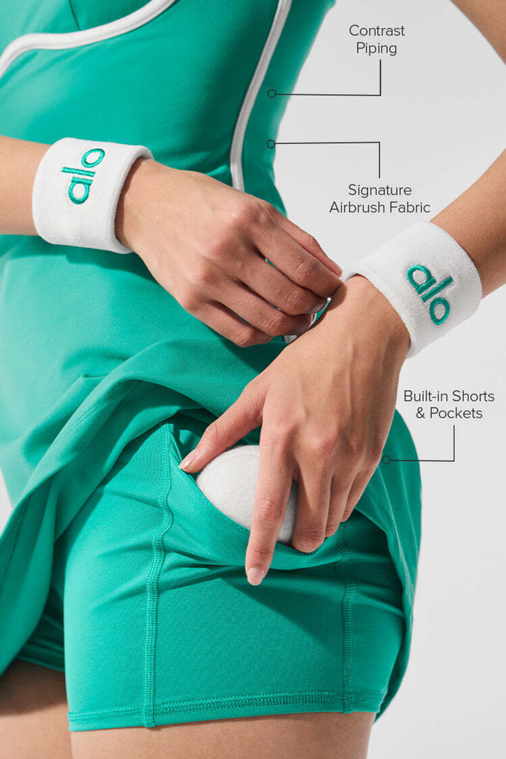 Alo yoga Платье облегающего кроя, зеленый