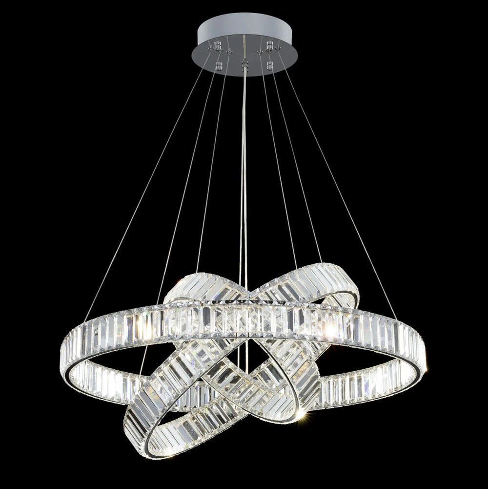 Citilux Чезаре CL338381 LED Люстра хрустальная с пультом Хром