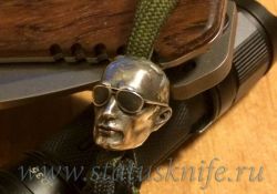 Бусина темлячная для ножа ВВП дизайн сереброфотография - 1