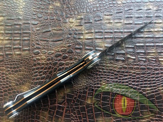 Складной нож Reptilian Мото c клинком из стали 9Cr18MoV, рукоять G10 / алюминий