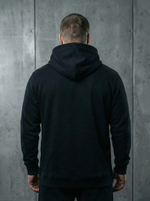 Толстовка с капюшоном и карманом кенгуру мужская LEGENDA Logo Сильный духом черная